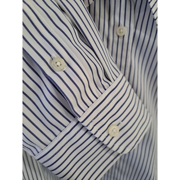 Lauren Ralph Lauren Womens Non-Iron Striped Button-Down Shirt 1X Cotton - Picture 5 of 12
